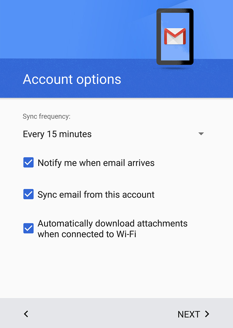 email android 7 Email Setup - Android