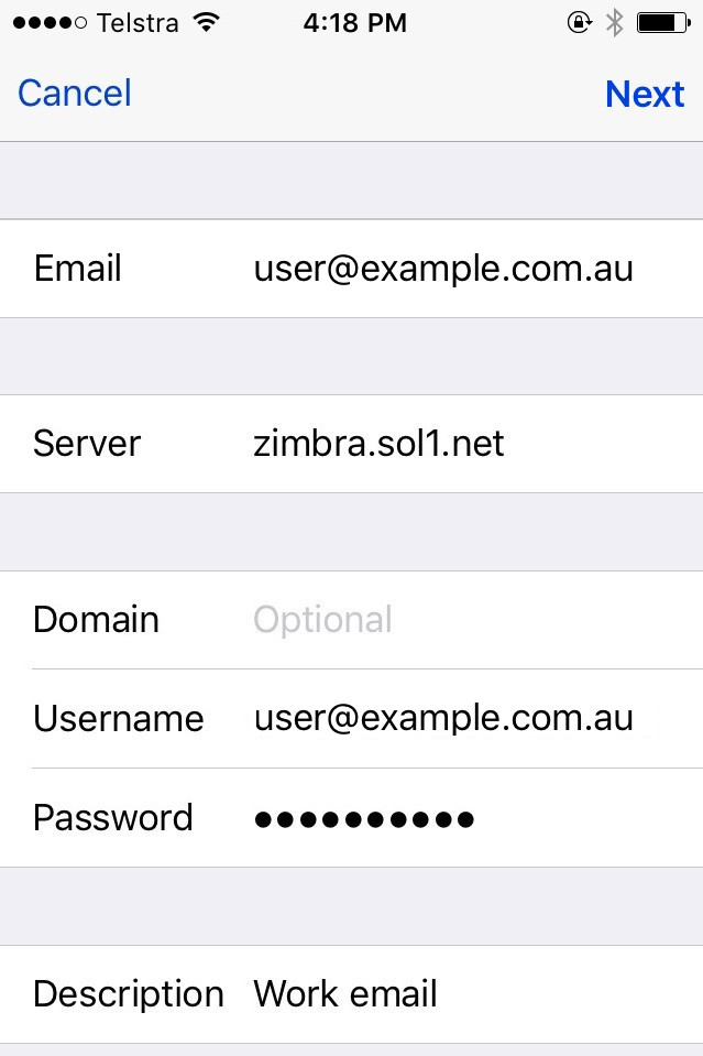 zimbra iphone 5 Zimbra Setup - iPhone/iPad